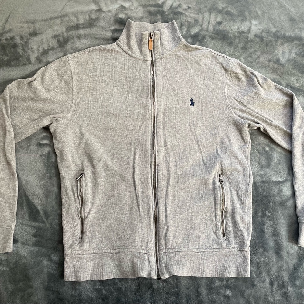 Polo Estate Rib Cotton Zip Sweater